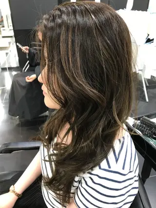 ロング カラー 関口 友行のヘアスタイル