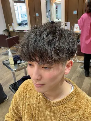 ショート パーマ メンズ メンズパーマ/心斎橋 /四ツ橋駅/しょうまのヘアスタイル