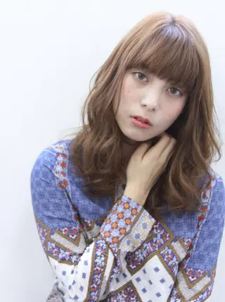 セミロング カラー EMANONシェアサロン心斎橋店所属・韓国メンズヘア　ミル クティボブ　足立佳代のヘアスタイル