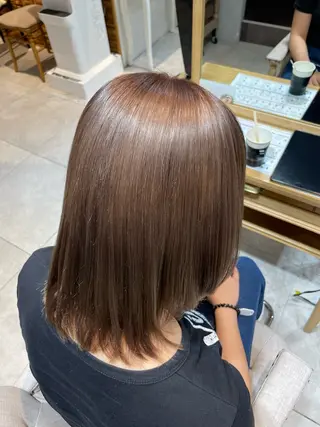 ミディアム カラー 遠藤 星李のヘアスタイル