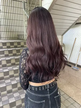 ロング カラー カットモデル/ ハイトーン/ゆうあのヘアスタイル