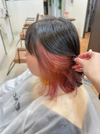 ミディアム カラー SOYON なんば店所属・水島 真彩のヘアスタイル