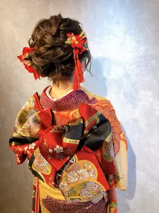 セミロング ヘアアレンジ 池田 みのりのヘアスタイル