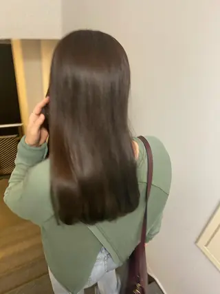 セミロング aoi ♡グレージュ ・ベージュカラーのヘアスタイル