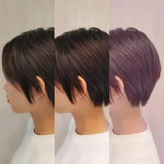 ショート 顔周りレイヤーカット 髪質改善代表西村功平のヘアスタイル