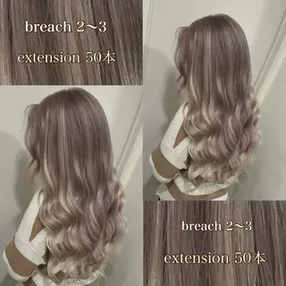 セミロング カラー ヘアアレンジ 🔥ハイトーンカラー ギャルNAOKI🔥のヘアスタイル