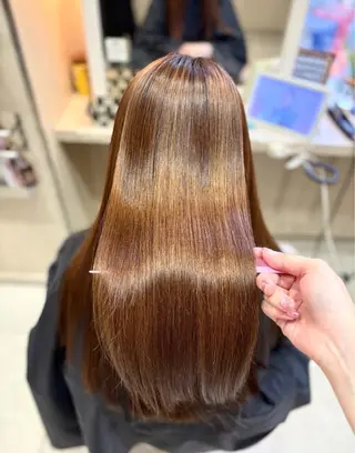 ロング 横浜｜韓国レイヤー｜ 暖色カラー｜まなとのヘアスタイル