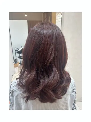 セミロング パーマ Honoka✨️ 透明感＆艶カラー✨️のヘアスタイル