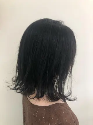 ミディアム カラー 細めハイライト🩶 ボブ/レイヤーカットのヘアスタイル