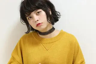 カラー ミディアム パーマ セリオ　一社所属・武川 楓のヘアスタイル