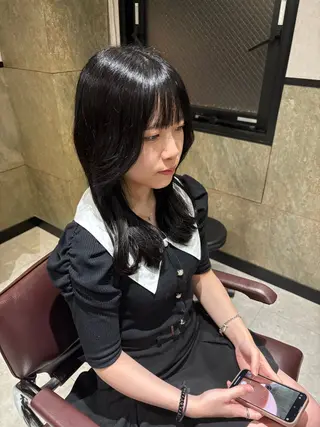 ミディアム カラー La fith hair arc 高槻店所属・Chisato🤍 高槻/ボブ/ショートのヘアスタイル