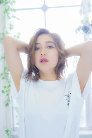 ミディアム カラー パーマ ヘアアレンジ ✨ハイクオリティ✨ 山本香也のヘアスタイル