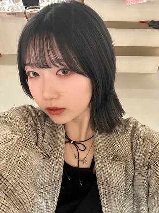 ミディアム カラー ボブ/ミディアム/表 参道/美容師♡ゆいかのヘアスタイル