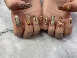 ネイル ネイルリボン 受付スタッフのネイルデザイン