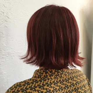 ミディアム カラー fio マナミのヘアスタイル