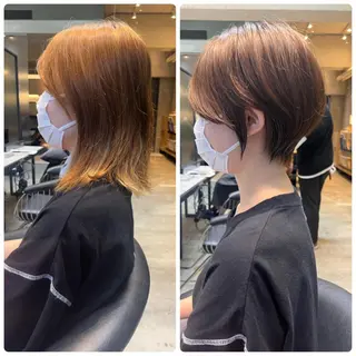 ショート カラー 仙台Ｉ韓国レイヤー Ｉ髪質改善Ｉ伊藤拓海のヘアスタイル