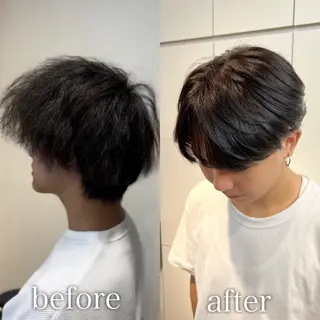 パーマ メンズ 【メンズ特化✨】 縮毛矯正/千原涼麻のヘアスタイル