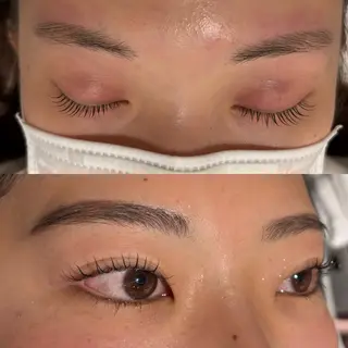 マツエク・マツパ 暖色カラー/ パリジェンヌ💟みくのヘアスタイル