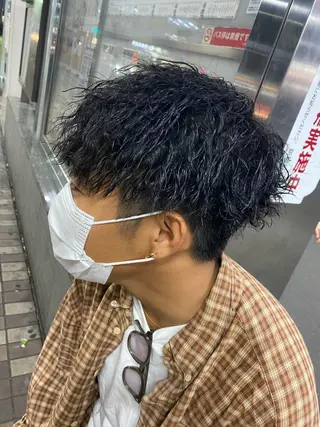 パーマ メンズ 🌴パーマオタク🌴 長谷川　諒佑🌈のヘアスタイル