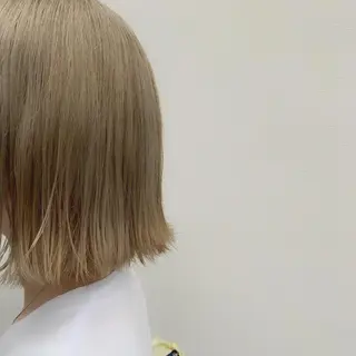 ミディアム カラー パーマ/透明感カラー /ボブ/吉田一生のヘアスタイル