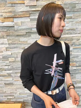 ミディアム カラー パーマ ヘアアレンジ メンズ キッズ ネイル マツエク・マツパ tatsumi/ボブ ウルフ/レイヤーのヘアスタイル