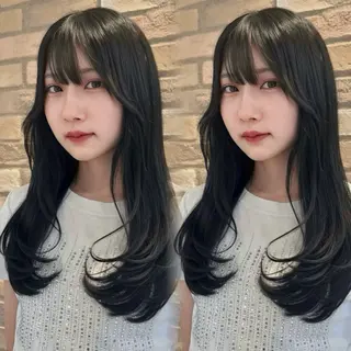 ロング カラー Loom by Sea 新宿所属・🦋Kaede/艶/ レイヤー/ミディアムのヘアスタイル