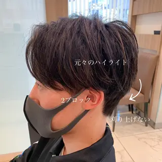 ミディアム カラー メンズ 【メンズ縮毛矯正】 田中秀斗のヘアスタイル