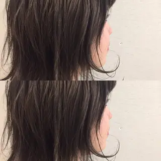 ミディアム 江原 彩華のヘアスタイル