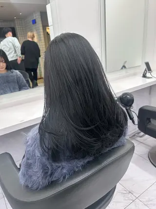 ロング カラー パーマ ヘアアレンジ メンズ キッズ ブリーチなしカラー/ ブラウン/レイヤーのヘアスタイル