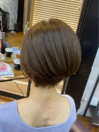 ショート カラー 透明感カラー/韓国 ヘア🩶yuri🩵のヘアスタイル