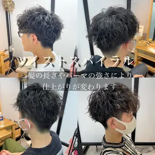 パーマ メンズ 富田 菜月のヘアスタイル