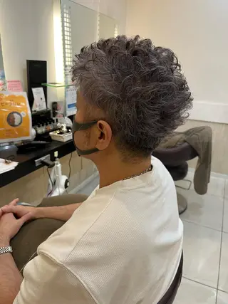 ショート カラー パーマ メンズ トータルビューティー K:R鶴川のヘアスタイル