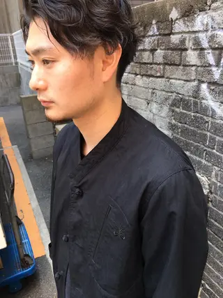 ショート パーマ メンズ Fuuu《フゥ》所属・シノザキ シンゴのヘアスタイル