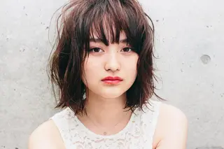 ミディアム カラー パーマ 髪質改善&韓国風特化 型サロン ミシェリーのヘアスタイル