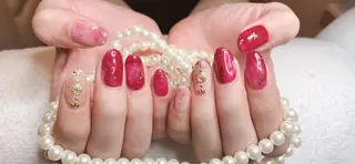 セミロング ネイル 長さ出し専門 nynaのネイルデザイン