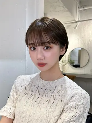 ミディアム カラー ❤️ショートカット ・顔周りカット❤️のヘアスタイル