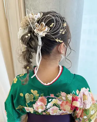 セミロング ヘアアレンジ サソウ ユリエ🥥のヘアスタイル