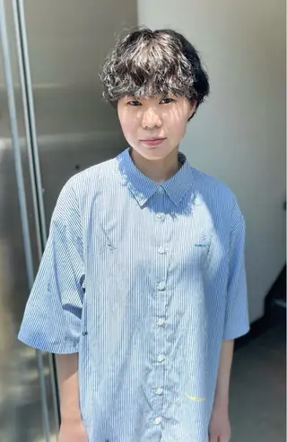 ショート パーマ デザインパーマ 藤田和樹のヘアスタイル