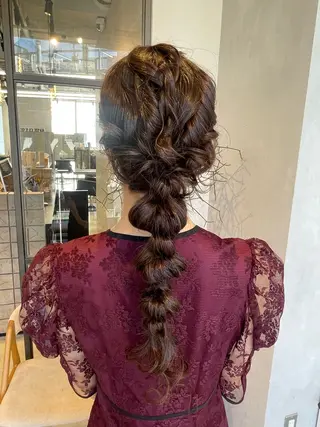 ヘアアレンジ 透明感カラー✨艶髪 制作🌱山根あゆみのヘアスタイル