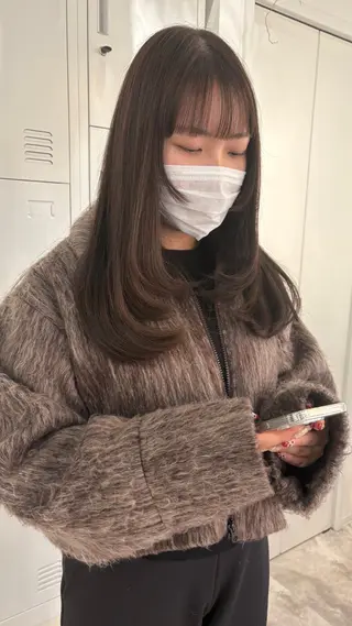 セミロング カラー 河野 いずみのヘアスタイル