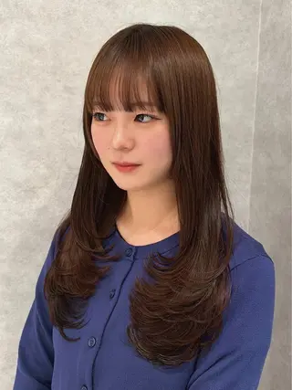 ロング カラー 🥇KEN /レイヤー/艶カラーのヘアスタイル