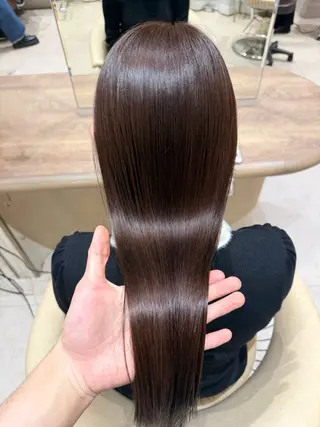 ロング カラー とろける艶髪レイヤー カット髪質改善しゅんのヘアスタイル