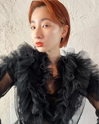 ショート カラー haco＋所属・圧倒的デザイン力 店長🎨RENAのヘアスタイル