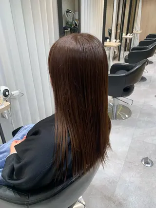 セミロング Nu:v所属・moe/ 透明感カラー/恵比寿のヘアスタイル