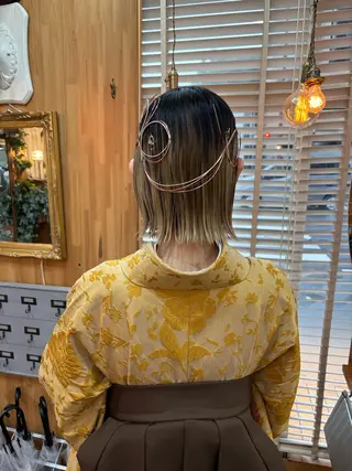 ショート ヘアアレンジ bright所属・miku ヘアセット/着付けのヘアスタイル