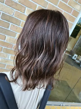 ミディアム カラー パーマ ヘアアレンジ ❣️倉敷❣️美髪 カラー能登一成のヘアスタイル