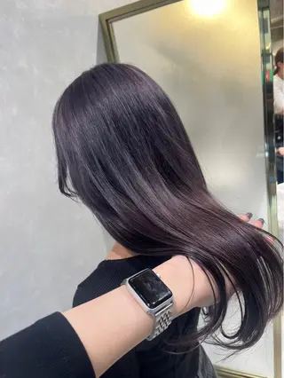 ロング カラー ナガノ ナミエのヘアスタイル