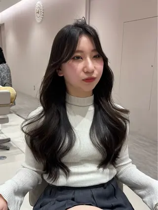 ロング 透明感カラー/似合わ せ前髪/柴田礼空のヘアスタイル