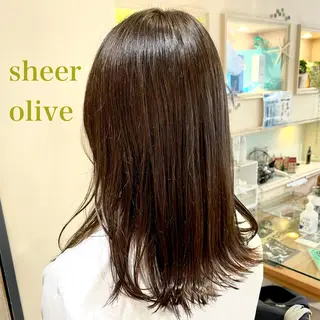 ミディアム カラー 切りっぱなしボブ ソノキユウカのヘアスタイル
