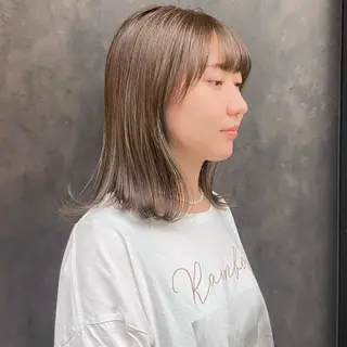 ミディアム カラー 比嘉 陽のヘアスタイル
